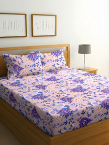 IWS Cotton Double Flat 144 TC Floral 1 Bedsheet