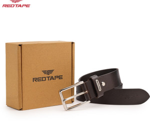 RED TAPE Men Formal Brown Genuine Leather Belt