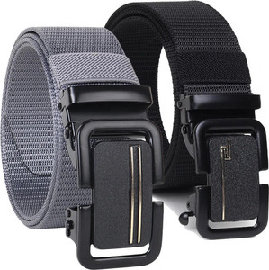 PROVOGUE Men Casual, Formal, Evening, Party Black, Grey Nylon Belt