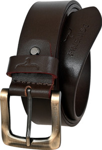 FINEHIDE Men Casual, Formal, Evening Brown Genuine Leather, Metal Belt