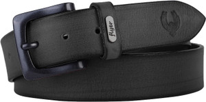 FLYER Men Casual, Formal, Evening, Party Black Genuine Leather Belt