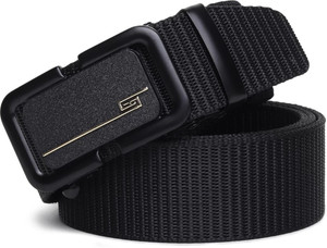 BELTZA Men & Women Casual, Party, Evening Black Nylon Belt