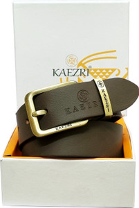 KAEZRI Men Evening, Party, Formal, Casual Brown Genuine Leather Belt