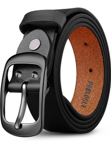 PROVOGUE Men Formal, Casual, Evening, Party Black Genuine Leather Belt