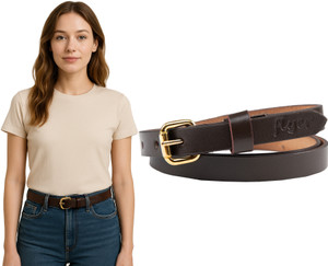 FLYER Women Formal, Casual, Evening, Party Brown Genuine Leather Belt