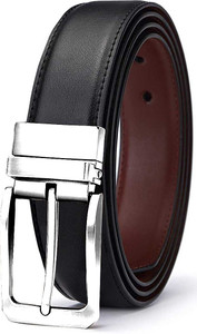 Roadster Men Black Reversible Leather Belt - Image 5