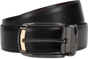 LOUIS PHILIPPE Men Black Genuine Leather Belt