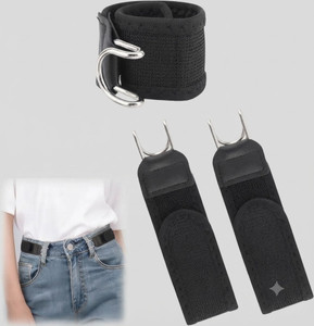 RUPEN Men & Women Casual Black Nylon Belt