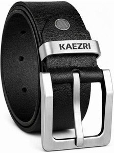 KAEZRI Men Black Genuine Leather Belt - Image 1