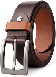 PROVOGUE Men Formal, Casual, Evening, Party Brown Genuine Leather Belt