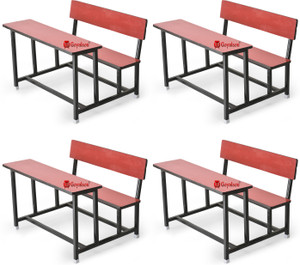 P P CHAIR Study Home Duel Desk Study Bench Table School Duel Desk Bench (4 PC.) Metal 2 Seater