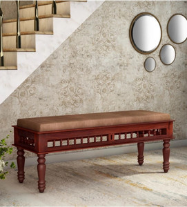 WOODTREND Solid Sheesham Wood 2 Seater Bench for Living & Dining Room | Wooden Bench Solid Wood 2 Seater