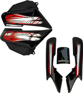 SP Shree Premium Hf Deluxe Black Red Bike Crash Guard - Image 4