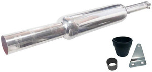 WORDZ Short Bottle Empty Chrome Mini Punjab Exhaust silencer Royal Enfield Classic 500 Full Exhaust System