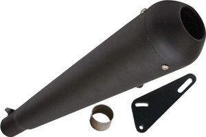 WORDZ Megaphone Glasswool Black Exhaust silencer Royal Enfield Classic Full Exhaust System