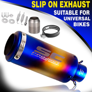 ASRYD Bajaj, Hero, Yamaha, Honda, TVS, Suzuki, KTM Universal For Bike Slip-on Exhaust System