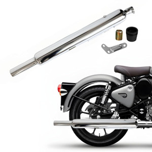 EAZ Long Punjab Silencer for Royal Enfield Classic 350, Classic, Classic Desert Storm, Electra 350 स्लिप-ऑन इग्ज़ॉस्ट सिस्टम