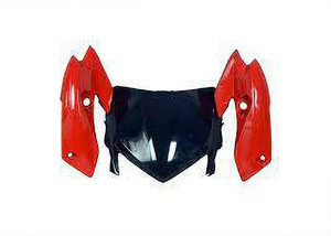 ARPIT ENTREPRISE Front Headlight Visor For Hunk (Red) Bike