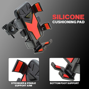 वीकूल WeCool 360° Rotational Mobile Holder for Bike with One Click Locking Technology बाइक मोबाइल होल्डर