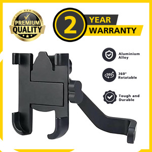 Rhtdm Universal Bike Mount Phone Holder Metal Body 360 Degree Rotating Handlebar Bike Mobile Holder