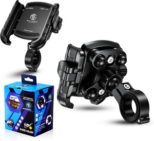 Moto Genius Anti-Vibration 360° Rotating Bike Bicycle Scooter Phone Holder | Aluminium Bike Mobile Holder