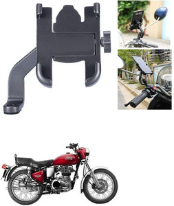 Hench Mirror Fitting Metal Mobile Holder For Royal Enfield Bullet 350 Twinspark Bike Mobile Holder