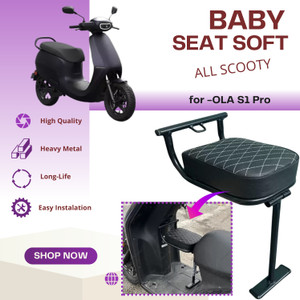eXarioGadget High Quality Heavy Metal Folding Baby Seat For OLA S1 Pro Single Bike Seat Cover For Universal For Bike Universal For Bike