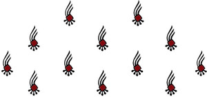 Comet Busters Black and Maroon Bindis (BIN894) Forehead Black, Maroon Bindis