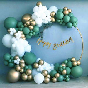 ZAMBOOREE Emerald Dreams: The Complete Green Happy Birthday Decoration Combo Kit