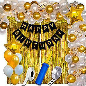 PARTY MIDLINKERZ Printed Happy Birthday Decoration kit Combo - 61 Pcs for Birthday Decor