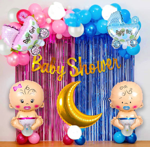 groovy dudz Baby Shower Decoration Items - 50Pcs Baby Shower Banner