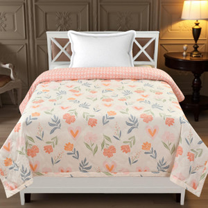 Home Stylish Floral Single Comforter for  AC Room