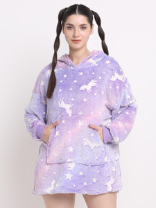 Cortina Women Sweater Purple, White Above Knee/Mid Thigh Length Dress
