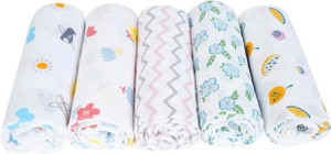 kinandtin Animal, Cartoon, Printed Single Swaddling Baby Blanket for  AC Room