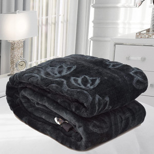 N Decor Floral Double Mink Blanket for  Heavy Winter