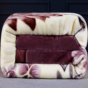 HOLYKRAFT Self Design Double Mink Blanket for  Heavy Winter