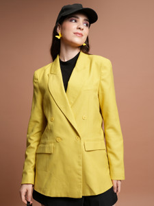 Tokyo Talkies Solid Single Breasted Casual Women Blazer