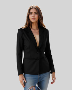 Rocksy Solid Single Breasted Casual Women Blazer