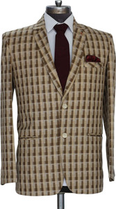 gargian master cut Checkered Single Breasted Formal, Party Men Blazer