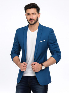 Darbar In Solid Single Breasted Casual, Formal, Party, Festive & Wedding Men Blazer