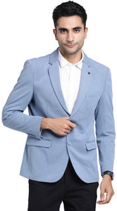 TURTLE Solid Single Breasted Casual Men Blazer