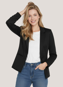 Rocksy Solid Single Breasted Casual Women Blazer