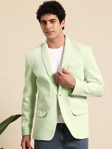 Mast & Harbour Solid Single Breasted Casual Men Blazer