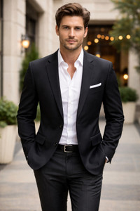 FIVEFEB Solid Single Breasted Casual, Festive & Wedding, Party Men Blazer