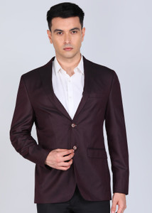 PETER ENGLAND Self Design Tuxedo Style Formal Men Blazer