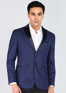 PETER ENGLAND Self Design Tuxedo Style Formal Men Blazer