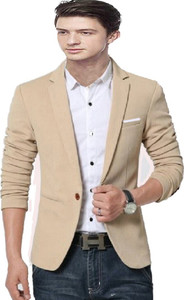 Darbar In Solid Single Breasted Casual, Formal, Festive & Wedding, Party Men Blazer