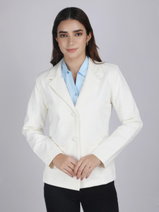 Blue Ronin Solid Single Breasted Formal Women Blazer