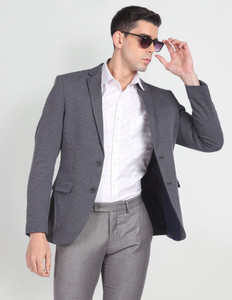 ARROW Self Design Single Breasted Formal Men Blazer
