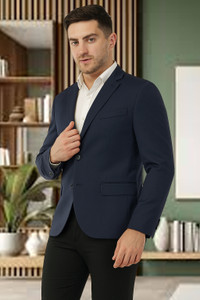 integration Solid Single Breasted Formal Men Blazer